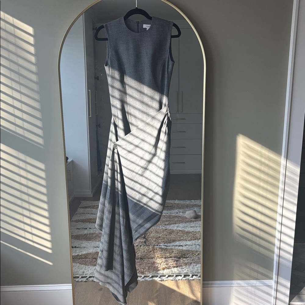 Beaufille Asymmetrical Charcoal Dress